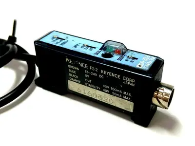Used KEYENCE FIBER AMPLIFIER, CABLE TYPE, PNP 250 MICROSECONDS Cable & Wire | Maverick Industrial Sales #1121091