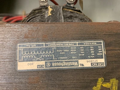 Westinghouse Size 6  Combination Starter 11 206 J6, 250HP, 271A,