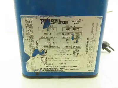 Pulsafeeder Pulsatron Electronic Dosing Metering Pump 75 GPD 150 PSI 115VAC