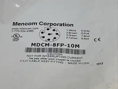 MDCM-8FP-10M | Mencom  MDC Cordset Female M12 8-Pin 10m - New
