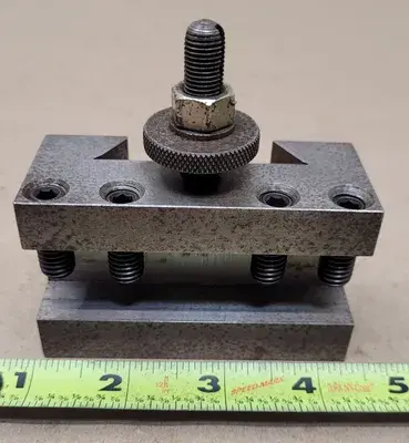 CXA 1 LATHE TOOL POST HOLDER, 13 TO 18" LATHE SWING, 3/4" MAX TOOL SIZE