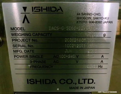 Used ISHIDA DACS-GN Checkweighers - Belt Illinois US | Aaron Equipment #908642