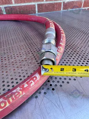 USED BIOFLEX RC 185" AFLEX HOSE W/ 1" SANITARY FITTING TO NPT