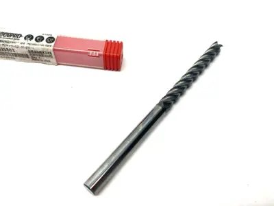 USED ACCUPRO SQUARE END MILL: 3/8" DIA, 3" LOC, 4 FLUTE, SOLID CARBIDE