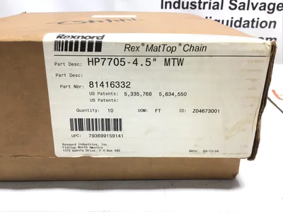 Rexnord HP7705 Mat Top Chain 4.5″ Wide