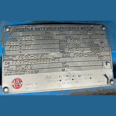 USED ZURN INDUSTRIES - CLARAGE FANS 1630A RHP