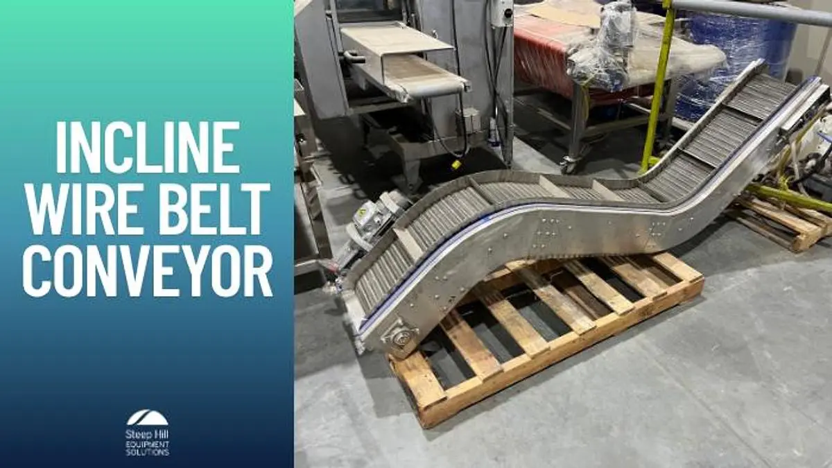 Cleated Wire Belt Incline Conveyor