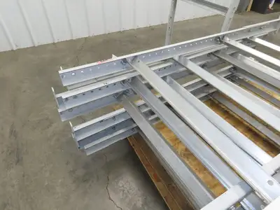 30"W Conveyor Leg Floor Support 54-5/8"-62-5/8"H  Lot of 10  White
