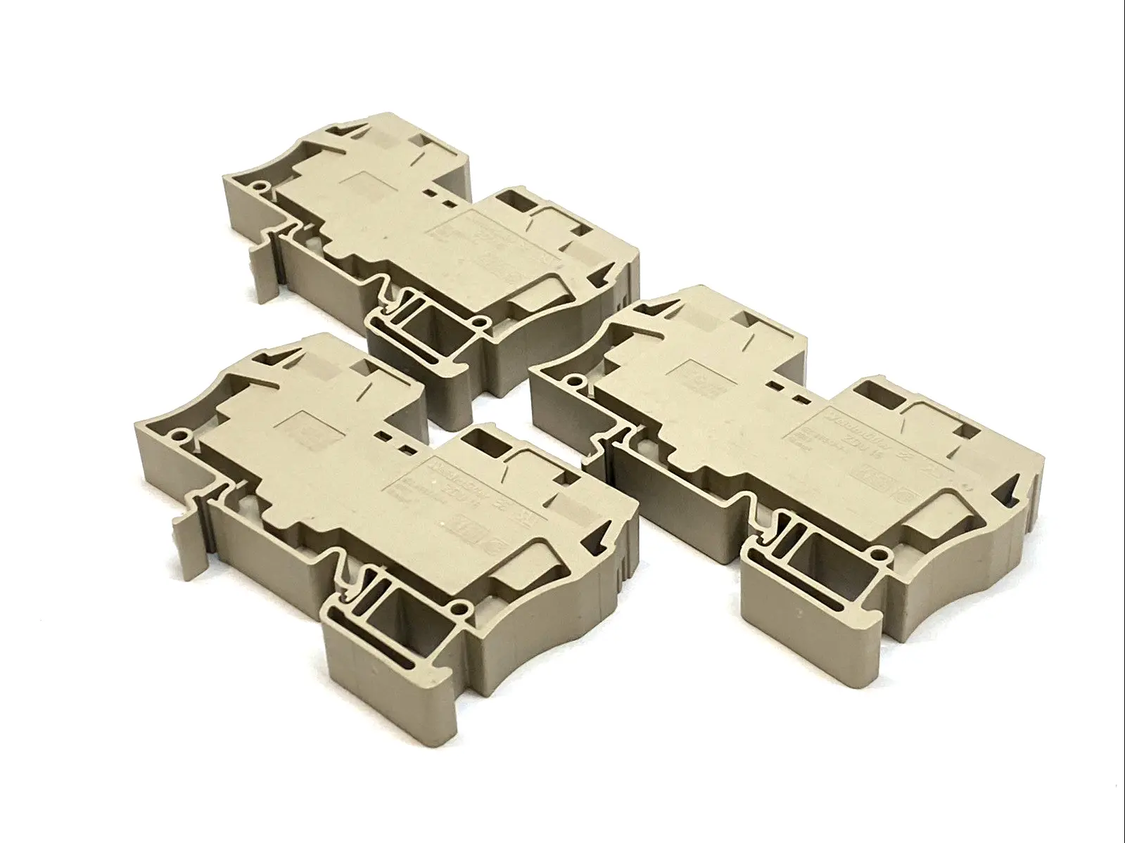 USED WEIDMÜLLER FEED‑THROUGH TERMINAL BLOCK 16MM² LOT OF 3