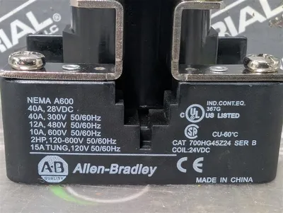 Allen Bradley 700HG45Z24 Open Style Power Relay SPST-NO-DM 40 Amps 24VDC New NIB