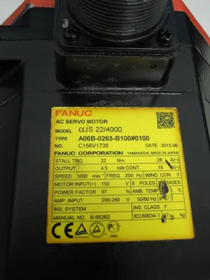 USED 2015 FANUC A06B-0265-B100#0100