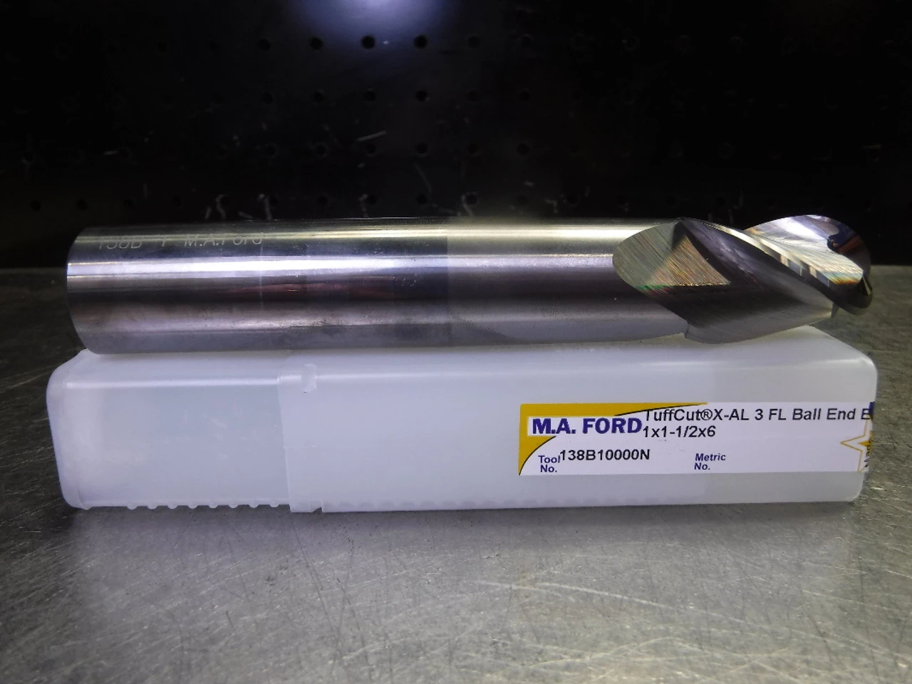 M.A. Ford TuffCut 1" Carbide Ball Nose Endmill 3 Flute 138B10000N (LOC2004B)