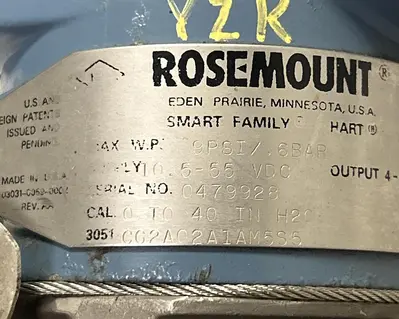 USED ROSEMOUNT 3051CG2A02A1AM5S5