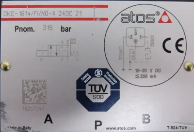 NEW ATOS DKE-1614/FI/NO-X-24DC SOLENOID VALVE DKE1614FINOX24DC