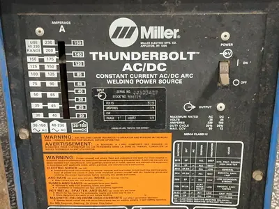 Used MILLER THUNDERBOLT AC/DC Arc Welders Ohio US | HGR 24 #1498546