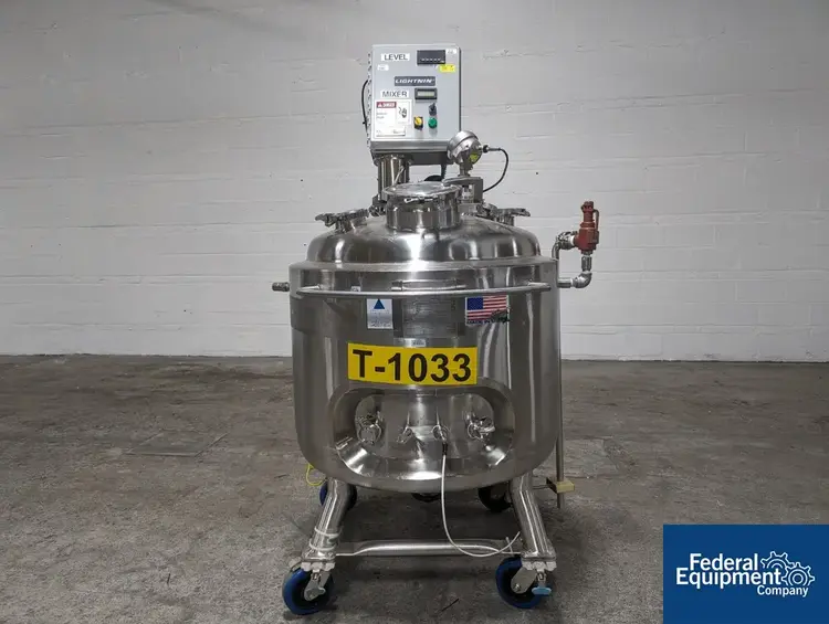 Used Precision 300 Liter Precision Stainless Reactor, 316L S/S, 45/100# Reactors Ohio US | Federal Equipment Company #129529