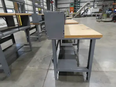 Uline H-1128  48"x 30" Industrial Packing Table Work Bench Composite Wood Top