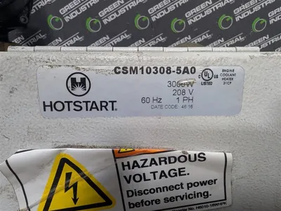Kohler Hotstart 3000W 208V CSM10308-5A0 Coolant Preheater Used