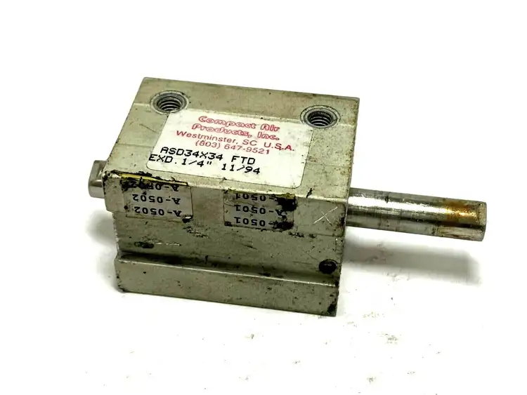 Used COMPACT CYLINDER 3/4" BORE 3/4" STROKE Pneumatic Cylinders | Maverick Industrial Sales #1115361
