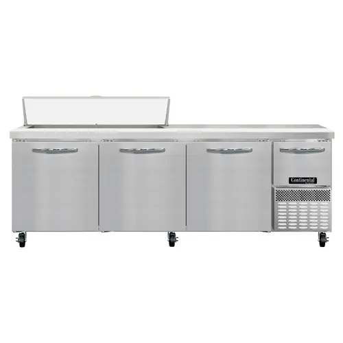 Continental RA93N12 93" Sandwich/salad Prep Table W/ Refrigerated Base, 115v