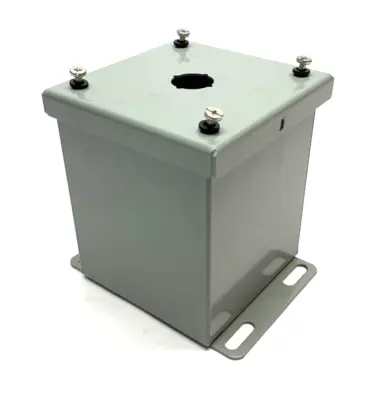 USED SAGINAW CONTROL & ENGINEERING PUSHBUTTON ENCLOSURE 4" X 4" GRAY STEEL
