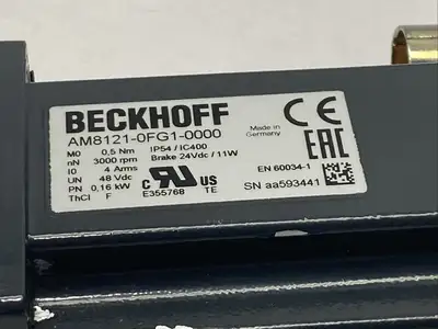 AM8121-0FG1-0000 | Beckhoff  Servo Motor 3000RPM 48VDC 0.16kW - Used
