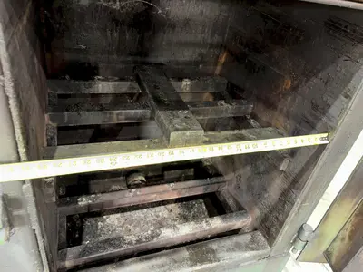 1998 DAYTON DUAL ZONE GAS POWERED PRE-HEAT DIE OVEN, WITH DIGITAL TEMP CONTROLLER: STOCK #20823
