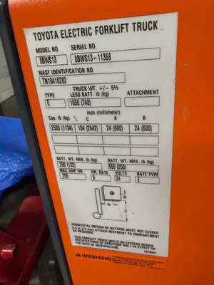 Toyota Walkie Pallet Stacker Model: 8BW513 GREAT CONDITION!