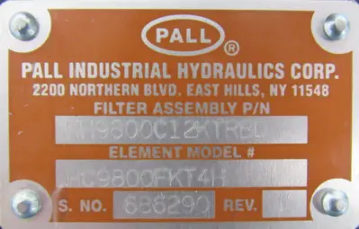 NEW PALL HH9800C12KTRBD HYDRAULIC FILTER HOUSING