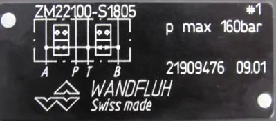 NEW WANDFLUH ZM22100-S1805 SOLENOID VALVE SIN60V-G24 ZM22100S1805