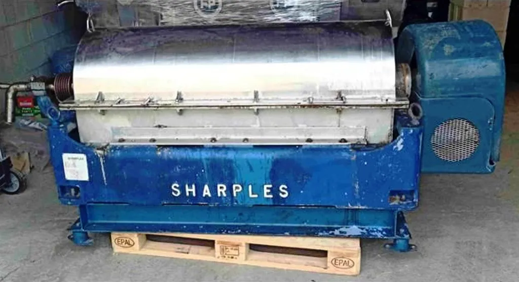 Sharples P3400 (14 x 48) tricanter centrifuge, 316SS.