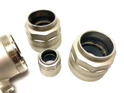 USED CHAMPION INFINITY QUICK-LOCK ALUMINUM OUTLET TEE UNION FITTING 40MM X 20MM