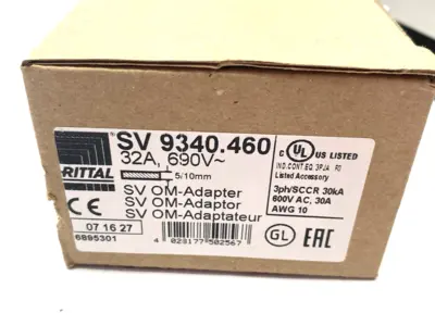 New | in-Stock Rittal Busbar OM Adapter w/ Cables 9340460 Connector Accessories Michigan US | Maverick Industrial Sales #1400808