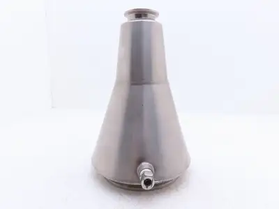 6"x 2" Tri-Clamp Sanitary Reducer Double Wall Funnel w/ Hose Ports 304 Stainless