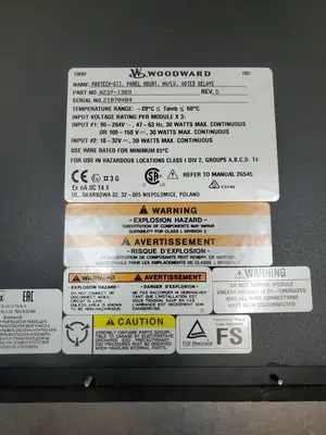 Used Woodward 8237-1369 ProTech GII Panel Mount Turbine Controller Automation Control (HMI) South Carolina US | Palmetto Automation #1542073