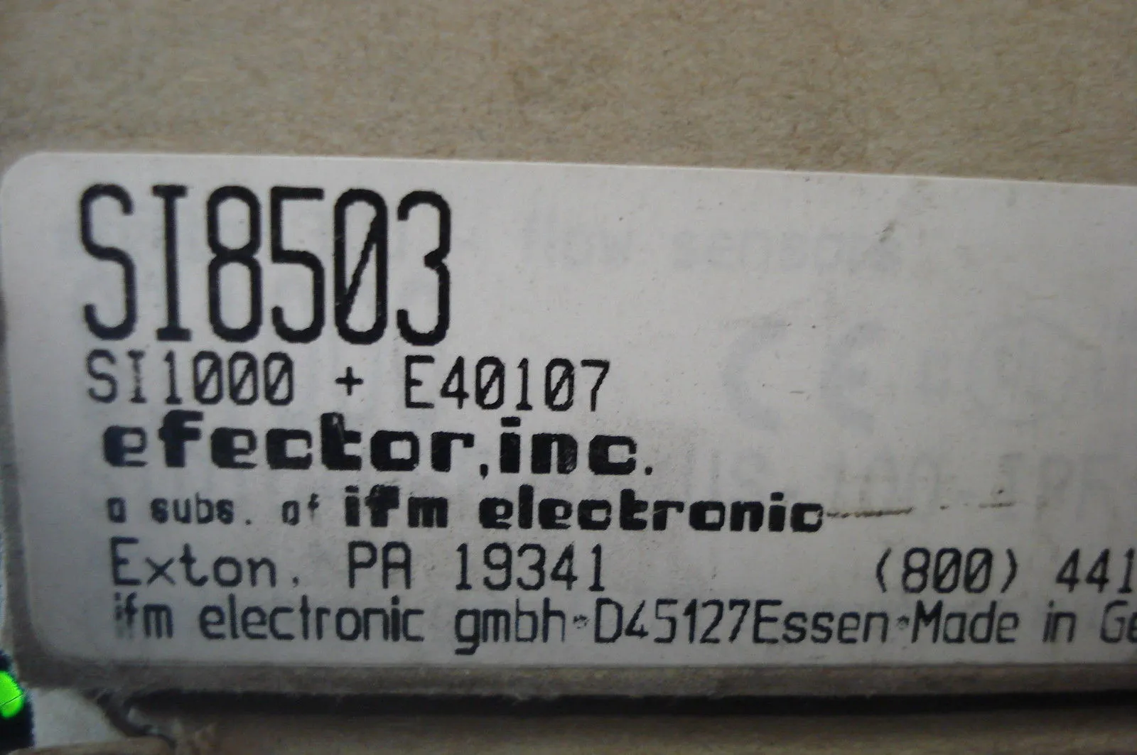 NEW EFECTOR MODEL SI8503 FLOW MONITOR