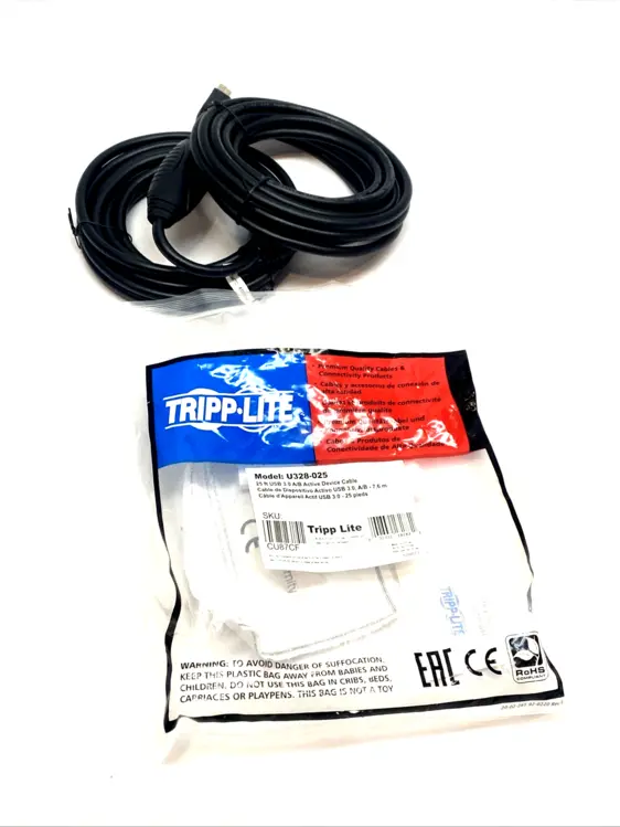 Used TRIPP LITE USB 3.0 SUPERSPEED ACTIVE REPEATER 25FT CABLE A/B Cable & Wire | Maverick Industrial Sales #1100871