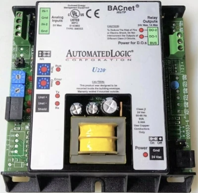 Automated Logic U220 Versatile Unitary Controller for Fan Coils Lighting Etc [New]