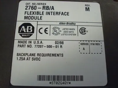 Allen Bradley 2760-RB/A Flexible Inteface Module Rev. M Series A Used