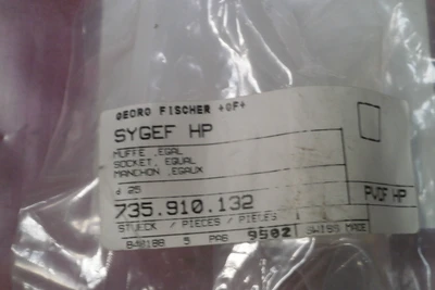 NEW GEORGE FISHER GEORGE FISHER 735.910.132 PDVF D25 SOCKET COUPLING
