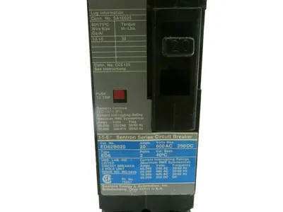 NEW SIEMENS ED62B020 CIRCUIT BREAKER 600AC 250DC 2 POLES