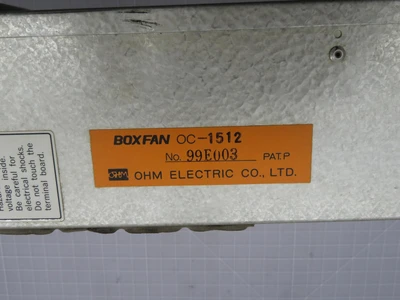 Used OHM ELECTRIC _UNKNOWN_ Electronic Component Fans | OCO Industrial #1660689