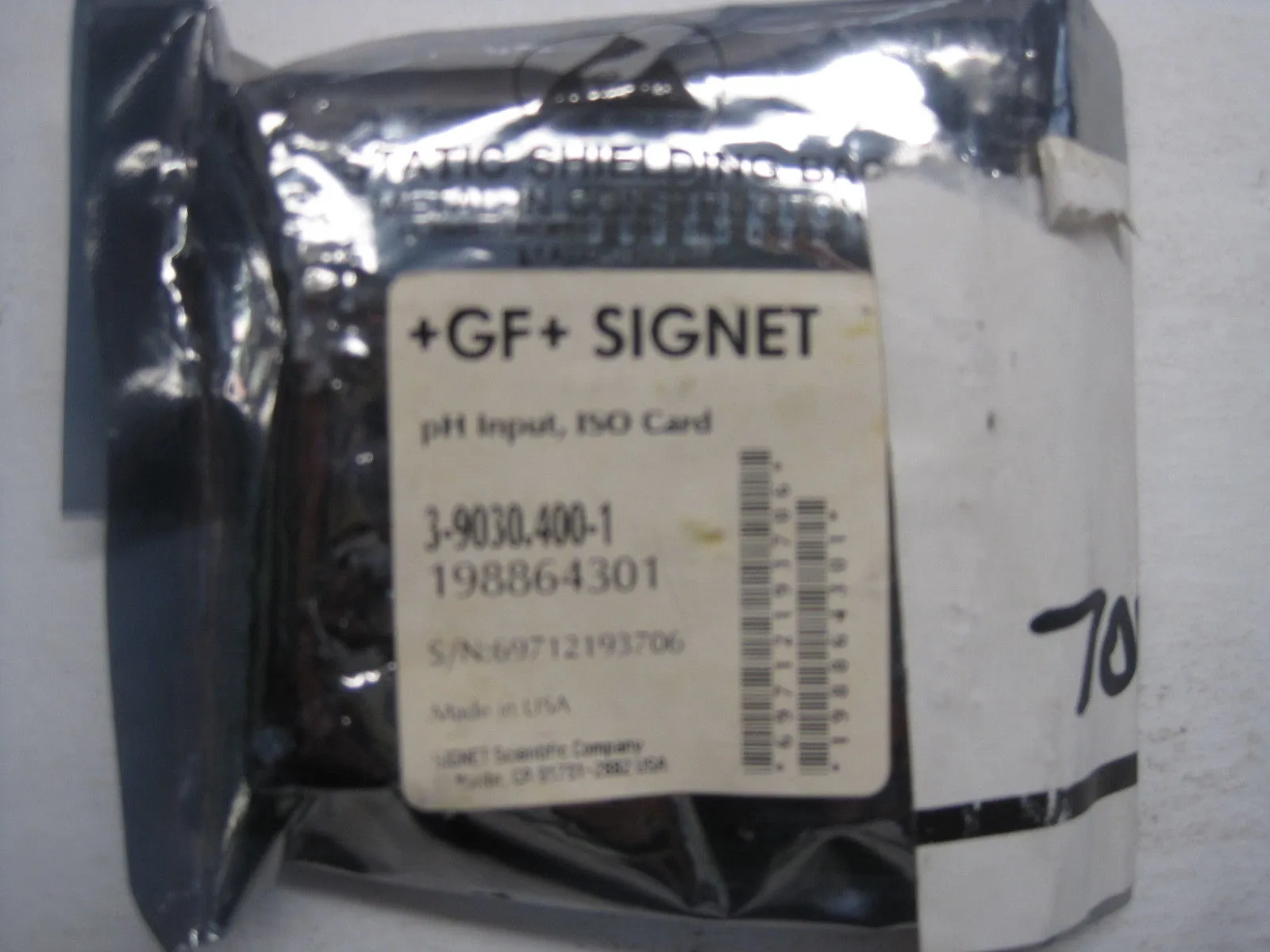 NEW SIGNET SCIENTIFIC 3-9030.400-1 INPUTCARD