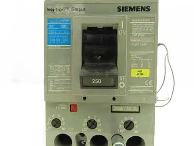 Siemens FXD63B250 Sentron Circuit Breaker 250A 3 Pole 600V FXD6-A Magnetic Adj