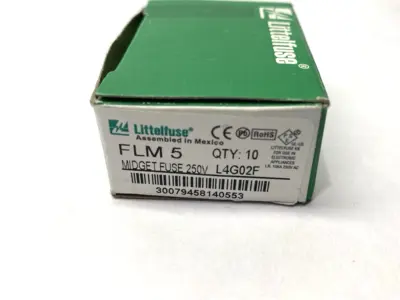 NEW LITTELFUSE TIME DELAY MIDGET FUSE CLASS CC 250V 5A BOX OF 10