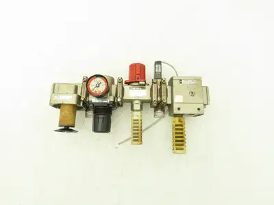 SMC AV4000-04-5DZ Compressed Pneumatic Air Treatment Assembly With Regulators