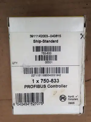 WAGO 750-833 PROFIBUS Controller Slave Module 2,50 mm² 24VDC -NIB