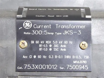 GE 753X001012 Current Transformer Type JKS-3 Ratio 300:5 Amp New