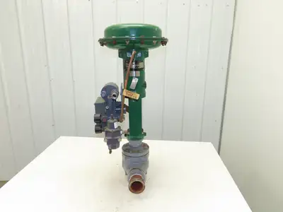 Fisher 667-ES Sz 40 Pneumatic Diaphragm Actuator 2" Globe Valve w/Positioner