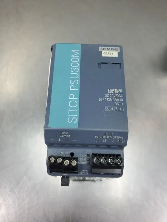 Used Siemens 6EP1436-3BA10 SITOP PSU300M Power Supply, 24VDC, 20A DIN Rail Power Supplies South Carolina US | Palmetto Automation #1161091